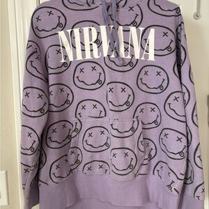 NIRVANA Lavender Smiley Hoodie
